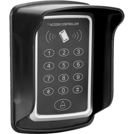 Système de contrôle d'accès par carte RFID étanche pour l'extérieur avec 10 étiquettes clés black