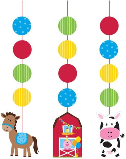 Witbaard Hangdecoratie Farmhouse Fun Junior 18 Cm 3 Stuks