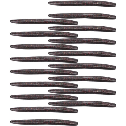 3 Sets Kunstmatige Simulatie Zacht Siliconen Regenworm Vorm Aas Visserij Accessoire 6# black