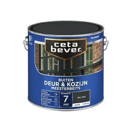 Cetabever - Meesterbeits Deur & Kozijn Dekkend - Ral 7021 - 750 Ml