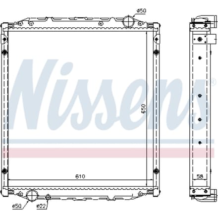 Radiator, motorkoeling NISSENS 62876A