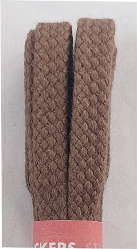 Strickers Veter - Taupe - Plat - Lengte 90 cm - Breedte 7 mm - Schoenveter