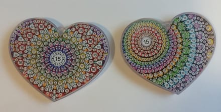 diamond painting - kerstboomversiering - sleutelhanger - doolhof/labyrinth maze game ( 2 stuks ) 301