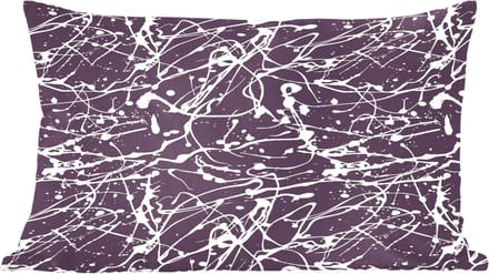 Sierkussens - Kussentjes Woonkamer - 60x40 cm - Spat - Waterverf - Wit