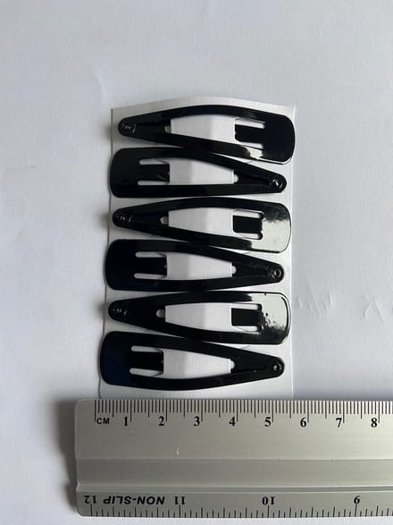 Haarspeldjes Klikklak 5.0cm basis - Zwart - 6 stuks