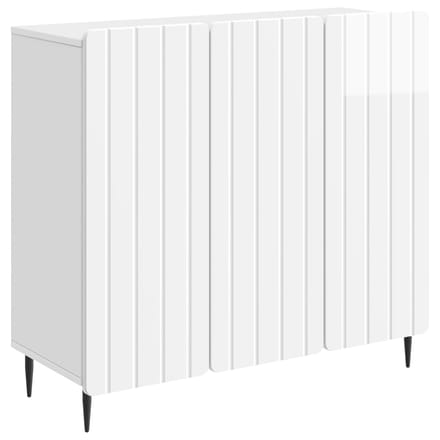 vidaXL - Dressoir - Hoogglans - Wit - 89 - x - 34,5 - x - 82 - cm - Bewerkt - hout