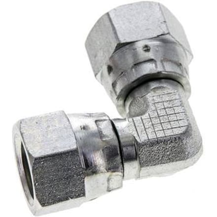 90Graden JIC Hoekfitting UNF 1/2''-20 Staal 275Bar (3863,75Psi)
