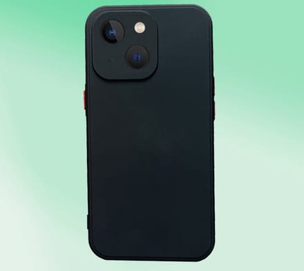 Apple iphone 13 MINI Hoesje Back Cover met camera bescherming Zwart 1x Gratis Glass Screenprotector