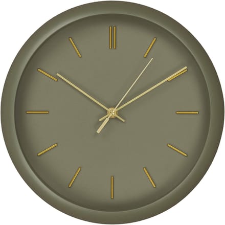 Rossano Wandklok, groen, geruisloos uurwerk ø30 cm