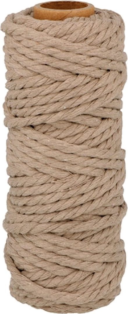 Bruin katoenen koord 25 m x 6 mm - Artemio
