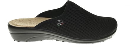 Zwart Pantoffel Gaatjes Fly Flot maat 42