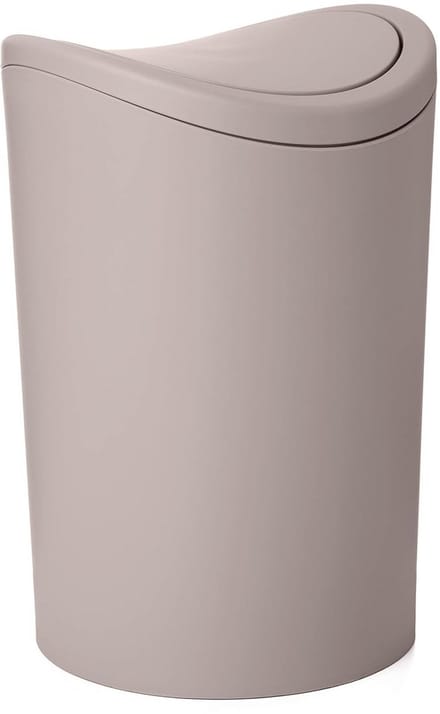Compacte prullenbak met kanteldeksel – 6L voor badkamer en kleine ruimtes