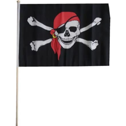 Vlag op stok Icare Distribution Pirate 90x60 cm (x12)