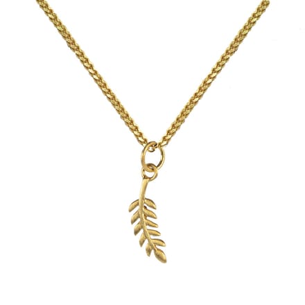 Lauren Sterk Amsterdam ketting blaadje - verguld - extra coating