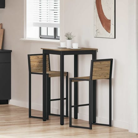 vidaXL - Staande - Bartafel - Bewerkt - hout - Vierkant