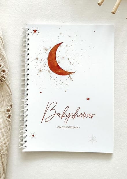 Babyshower boek | invulboek | babyshower | babyshower gastenboek | moon