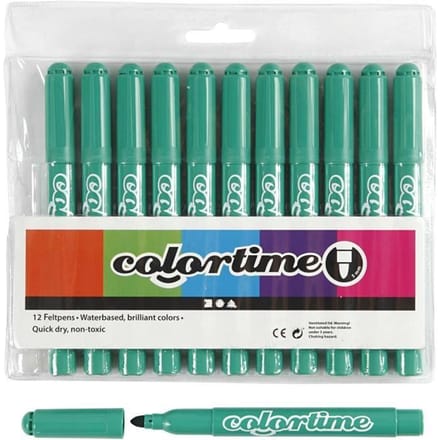 Colortime stift, 5 mm lijn, helder blauw, 12 stuks