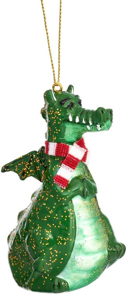 Draakje met sjaal kerstbal - Sass & Belle