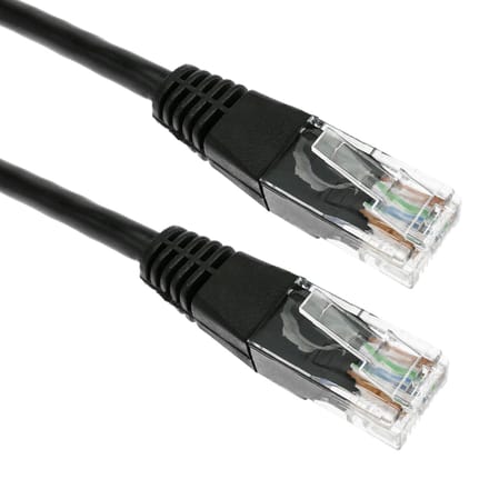 BeMatik - 1 m zwarte Cat.5e UTP Ethernet-netwerkkabel