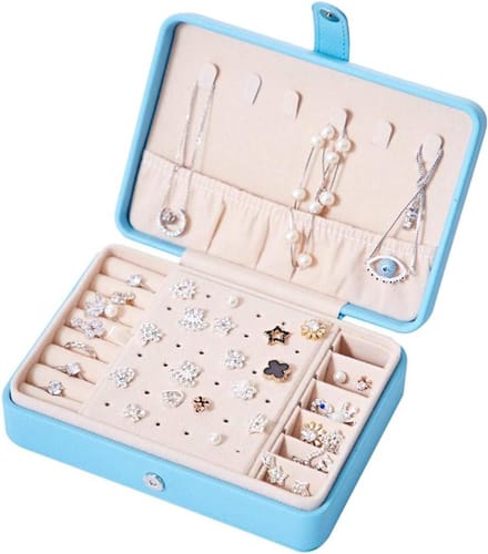 Sieradendoos Organizer - Juwelendoosje - Reizen Opslag - Dubbele Laag - Compact Formaat - Zwart