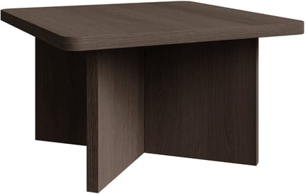 Selsey Qubeo – Salontafel 60 cm, vierkant met kruisframe, essenlook bruin
