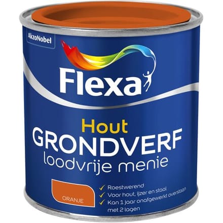 Flexa Loodvrije Menie Grondverf - Metaal En Hout - Roodbruin - 250ml