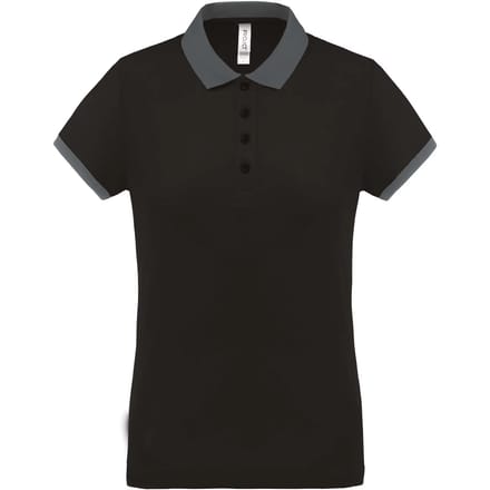 Damessportpolo 'Proact' met korte mouwen Black - L