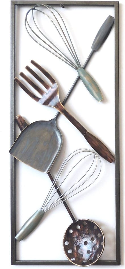 AL - Wanddecoratie - Keukengerei - 25 x 60 cm