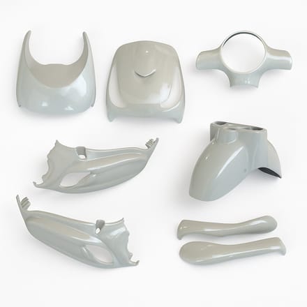 Kappenset Sym Fiddle 2 – Compleet Carrosserie Set – pearl white – Hoge Kwaliteit ABS Kunststof