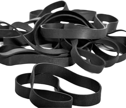 Rubberen elastiekjes - Rekbare ringen - Spullen organiseren - Hoge elasticiteit - 20 stuks - Zwart