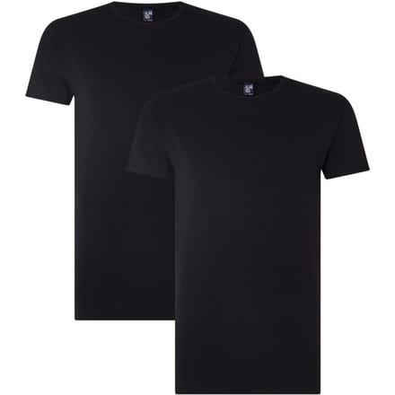 Alan Red Ottawa T-shirt Stretch Zwart (2Pack) - Maat XXL - Heren - Basic T-shirt