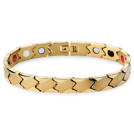Goudkleurige Asymmetrische Magnetische Titanium Armband