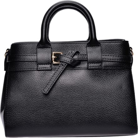 Isabella Rhea Zwart Rundleer Tas