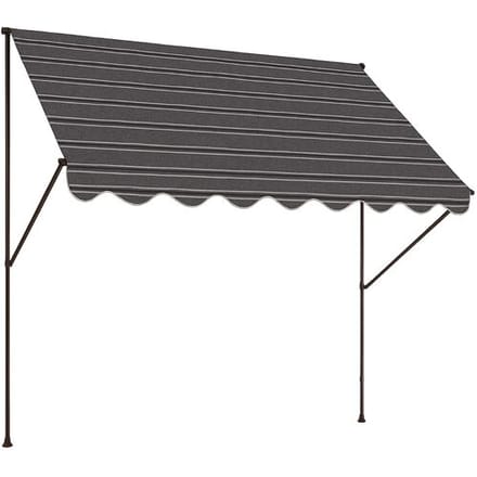 ANGERER Klemluifel (grijszwart gestreept, 150 cm breit)