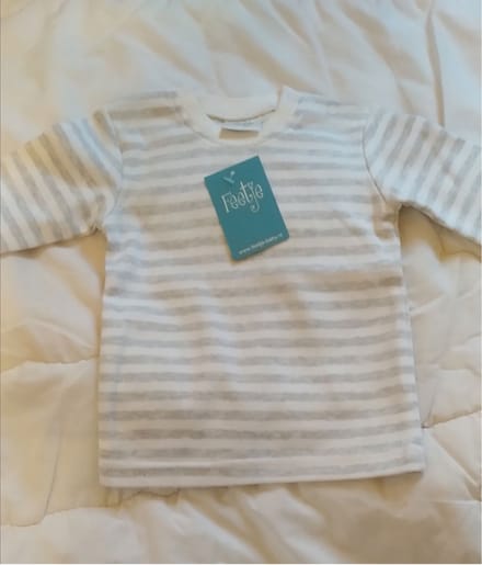 Feetje shirt streep grijs met wit maat 62