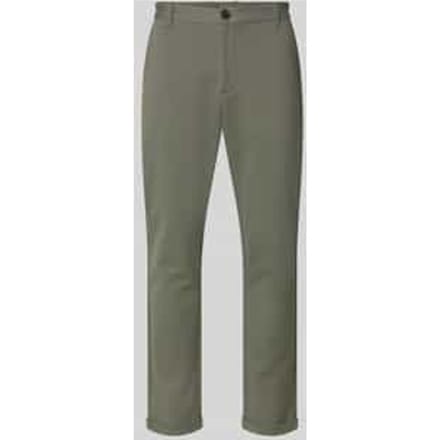 Slim fit stoffen broek met omgeslagen broekspijpen