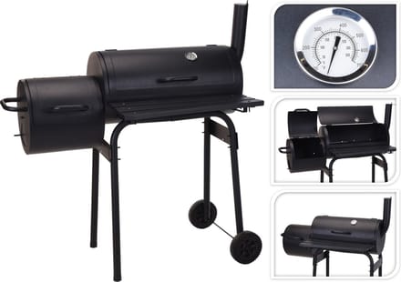 Bbq Houtskoolbarbecue Zwart - Metaal - 121x122x55cm