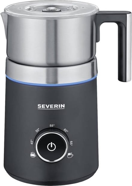 Severin SM 3586 - Melkopschuimer met inductietechniek - Vaatwasserbestendige RVS melkkan van 700ml - 3 programma's - zilver/zwart