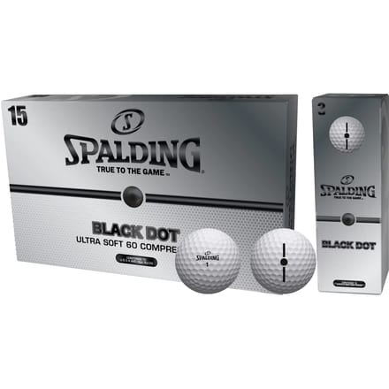 Golfballen Spalding Black Dot (x15)