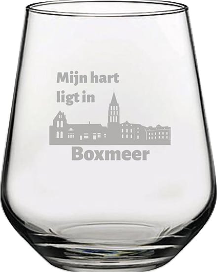 Gegraveerde Drinkglas 42,5cl Boxmeer