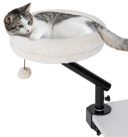 PawHut Kattenhuis Polyester, Staal 35L x 35B x 48H cm Roomwit