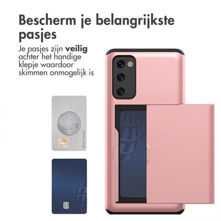 imoshion Hoesje met Pasjeshouder - Geschikt voor Samsung Galaxy S20 FE - Rosé Goud