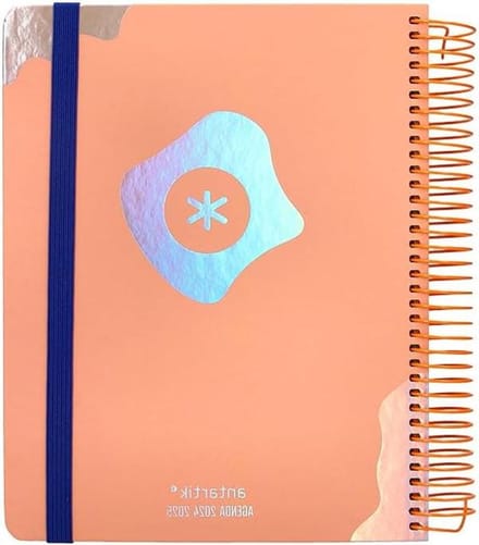 School Agenda - Dagplanner Kalender - Studie Organiseren - Soft Touch Afwerking - A5 Formaat - Licht Oranje