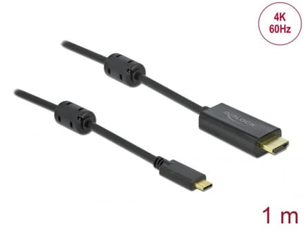 Delock Active USB Type-C™ to HDMI Cable (DP Alt Mode) 4K 60 Hz 1 m