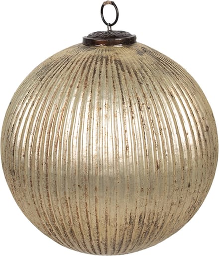 Clayre & Eef Kerstbal Overig Ø 20x20 cm Goudkleurig Glas Kerstballen