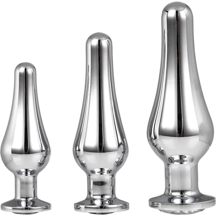 Buttplug Gleaming Love Pleasure Set - Zilver