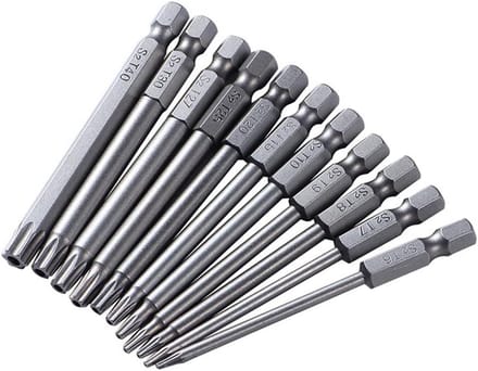 11-delige Torx Schroevendraaierbitset 75mm Magnetisch Universeel Gereedschap
