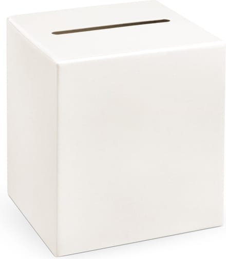 PartyDeco enveloppendoos Cream - Bruiloft - creme/wit - karton - 24 x 24 cm