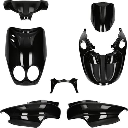 Kappenset MBK Ovetto, Yamaha Neos Metallic zwart (tot 2008)
