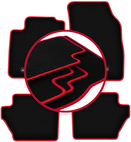 CARLUX-RED automatten voor: Mazda 2 II hatchback (2007-2015)
